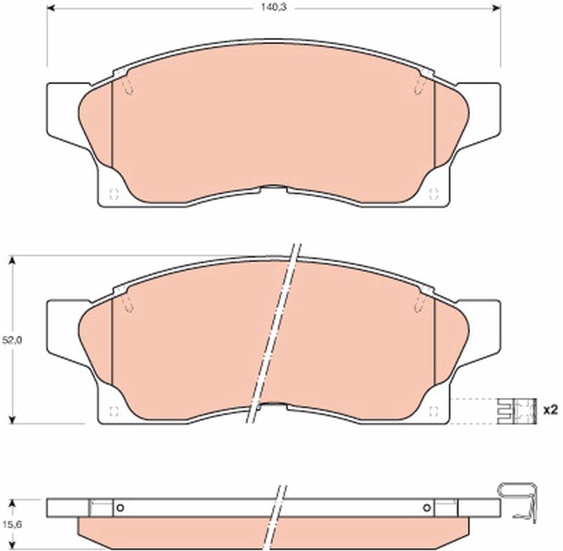 Brake Pad Set, disc brake GDB877