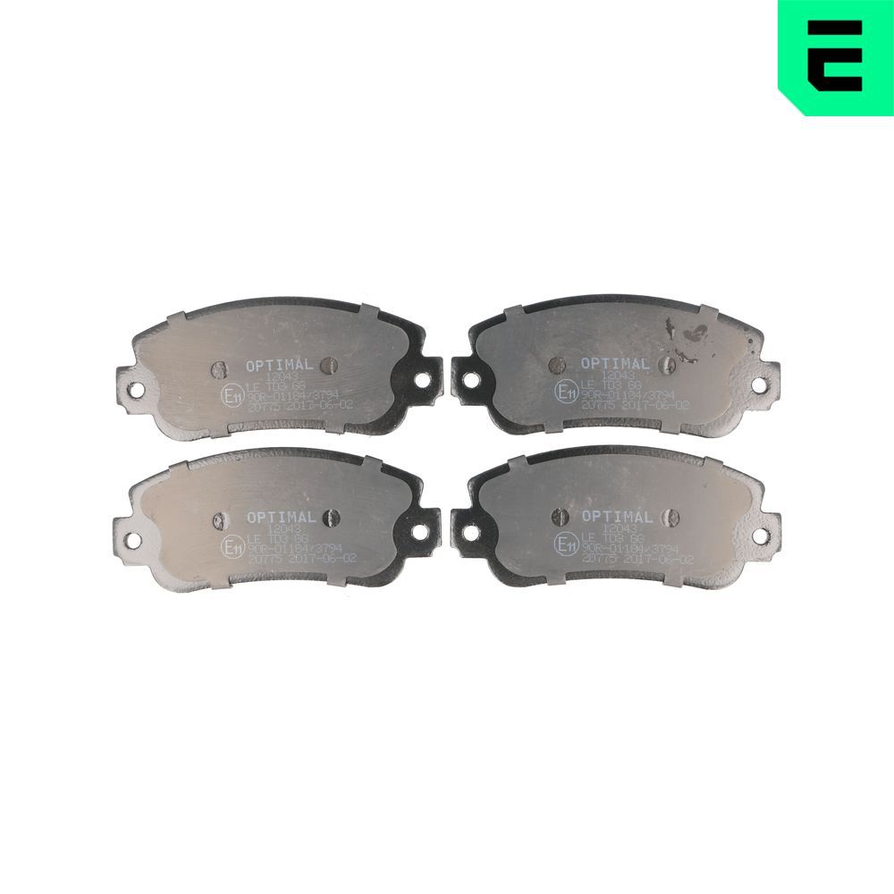 OPTIMAL BP-12043 - Bremsbelagsatz, Scheibenbremse