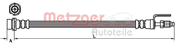 4110436 METZGER fékcső