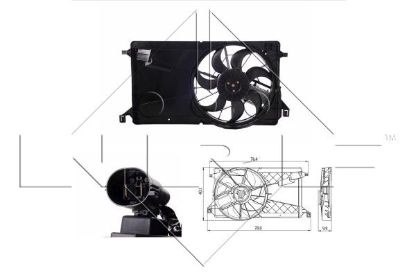 NRF 47291 Fan, engine cooling