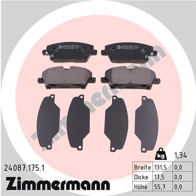 Brake Pad Set, disc brake 24087.175.1