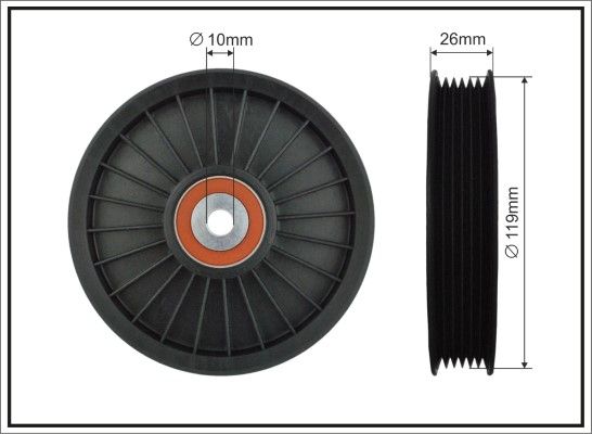 Deflection/Guide Pulley, V-ribbed belt 89-99