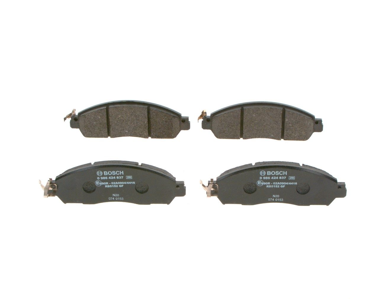 Brake Pad Set, disc brake 0 986 424 837