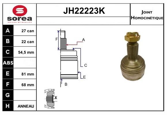 KIT CV JOINT AVEC KR006 - SERIE3