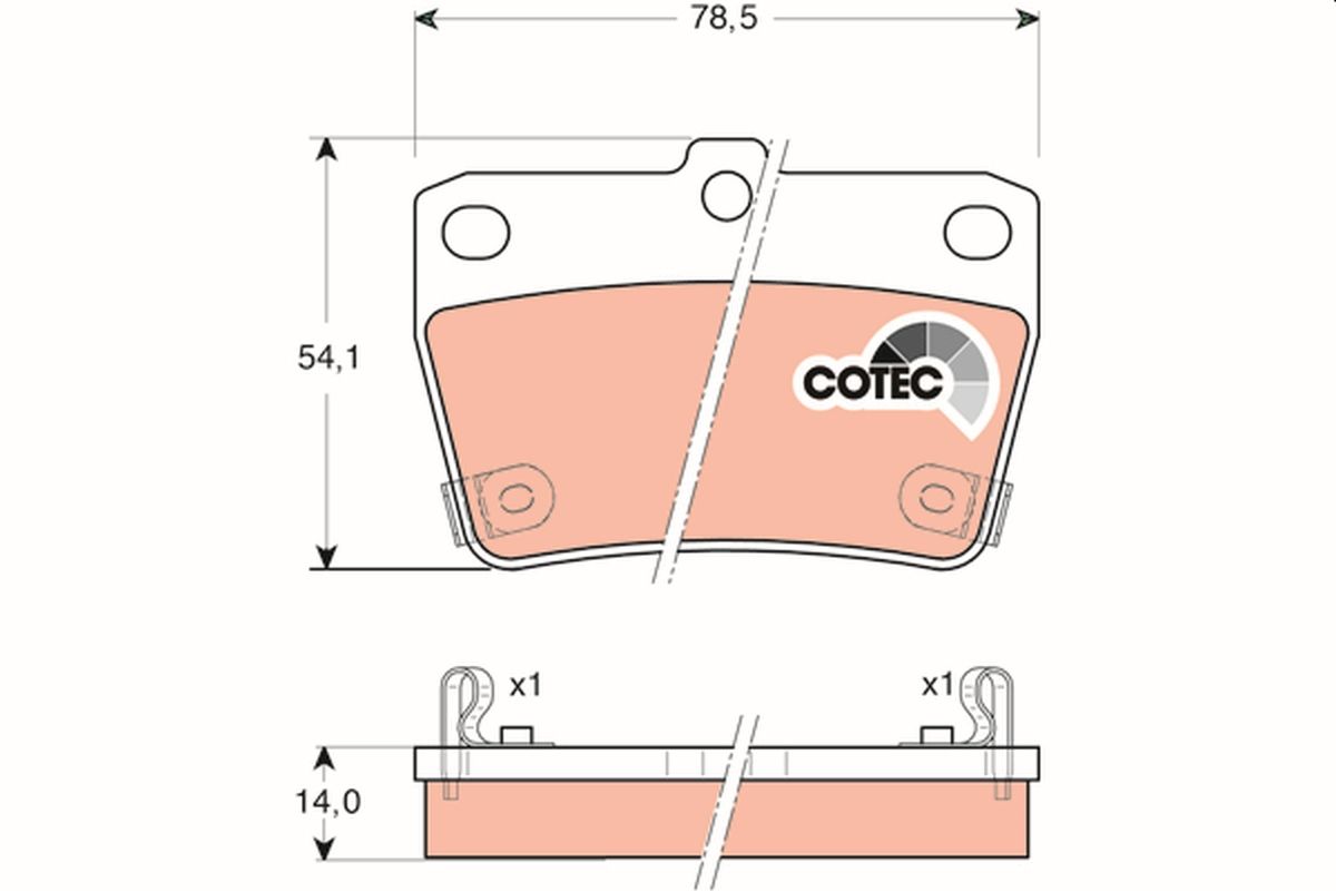 Brake Pad Set, disc brake GDB3279