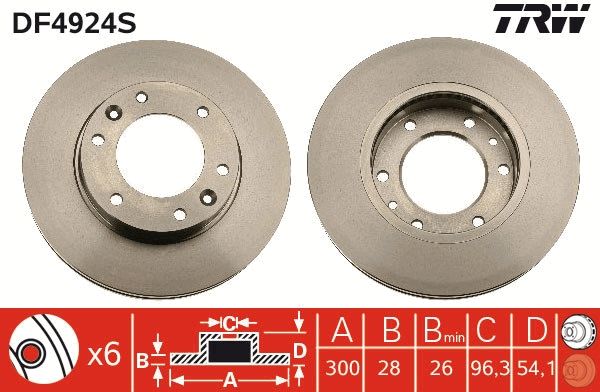TRW BRAKE DISC - TecDoc 1