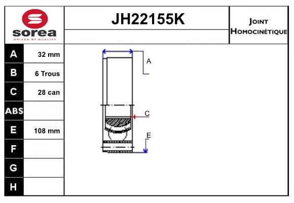 KIT CV JOINT AVEC KR052 - OMEGA