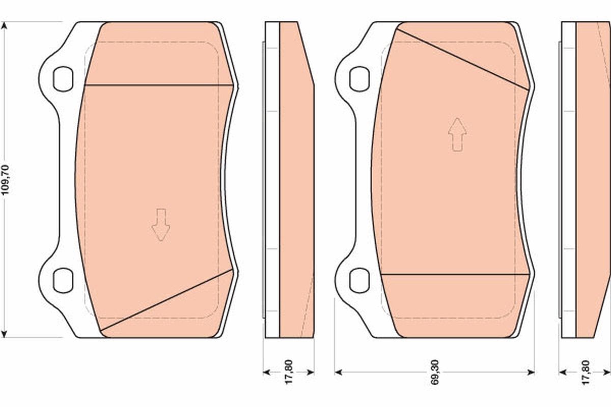 TRW DISC BRAKE PADS - TecDoc Only