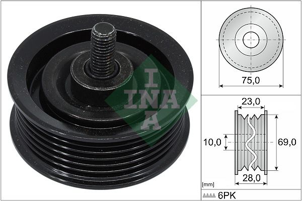 Deflection/Guide Pulley, V-ribbed belt 532 0744 10