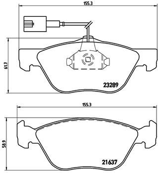 Brake Pad Set, disc brake P 23 077