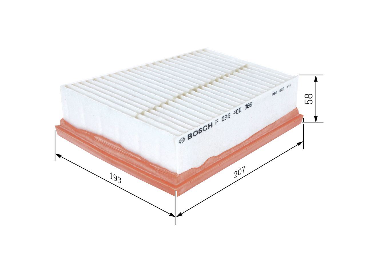 BOSCH F 026 400 386 - Luftfilter