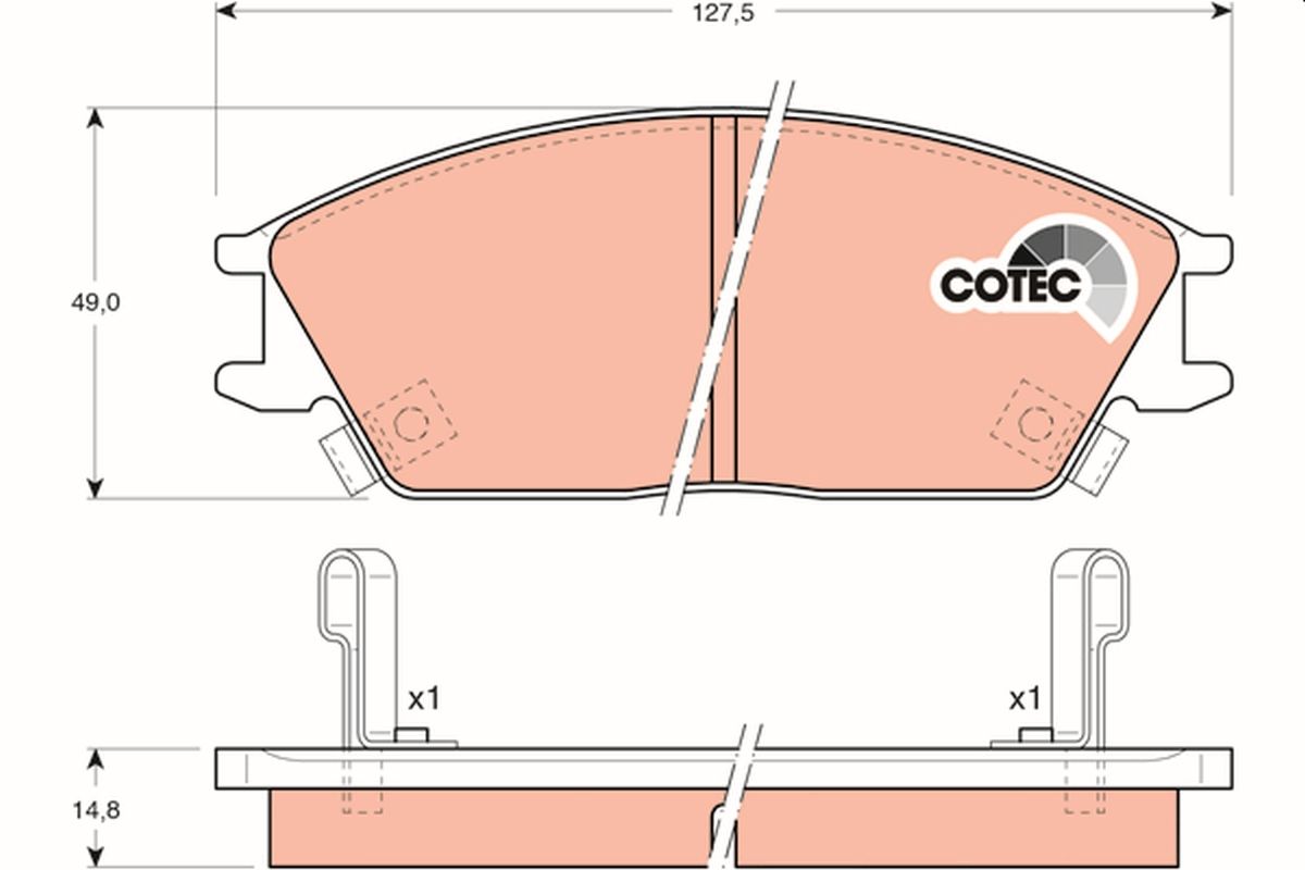 Brake Pad Set, disc brake GDB893