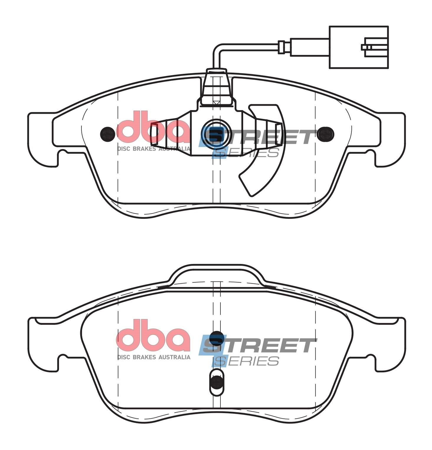 DBA SS STREET SERIES BRAKE PADS [ Alfa Giulietta 2011 - On F ] - TecDoc Only