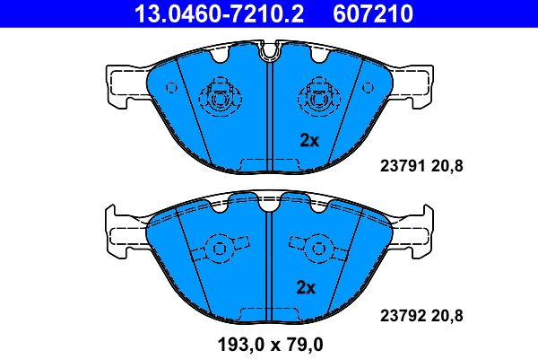 Brake Pad Set, disc brake 13.0460-7210.2