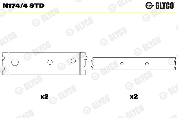 N174/4 STD GLYCO vezérműtengely csapágy