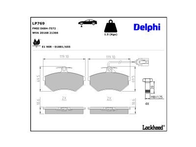 Bremsbelagsatz, Scheibenbremse