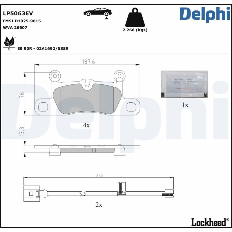 Brake Pad Set, disc brake LP5063EV