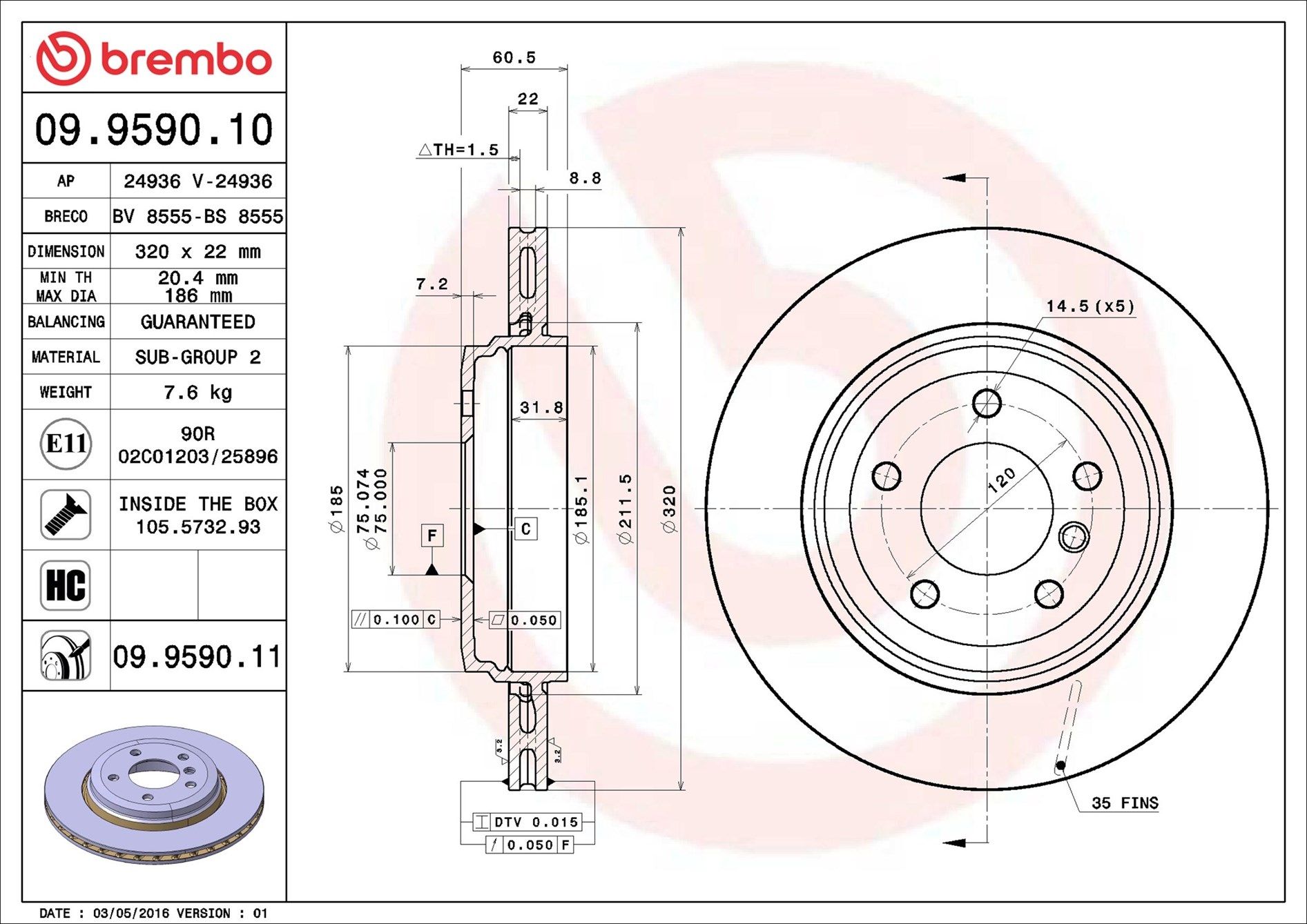 BMW 330Ci E46 99-07 (RR) - TecDoc 1