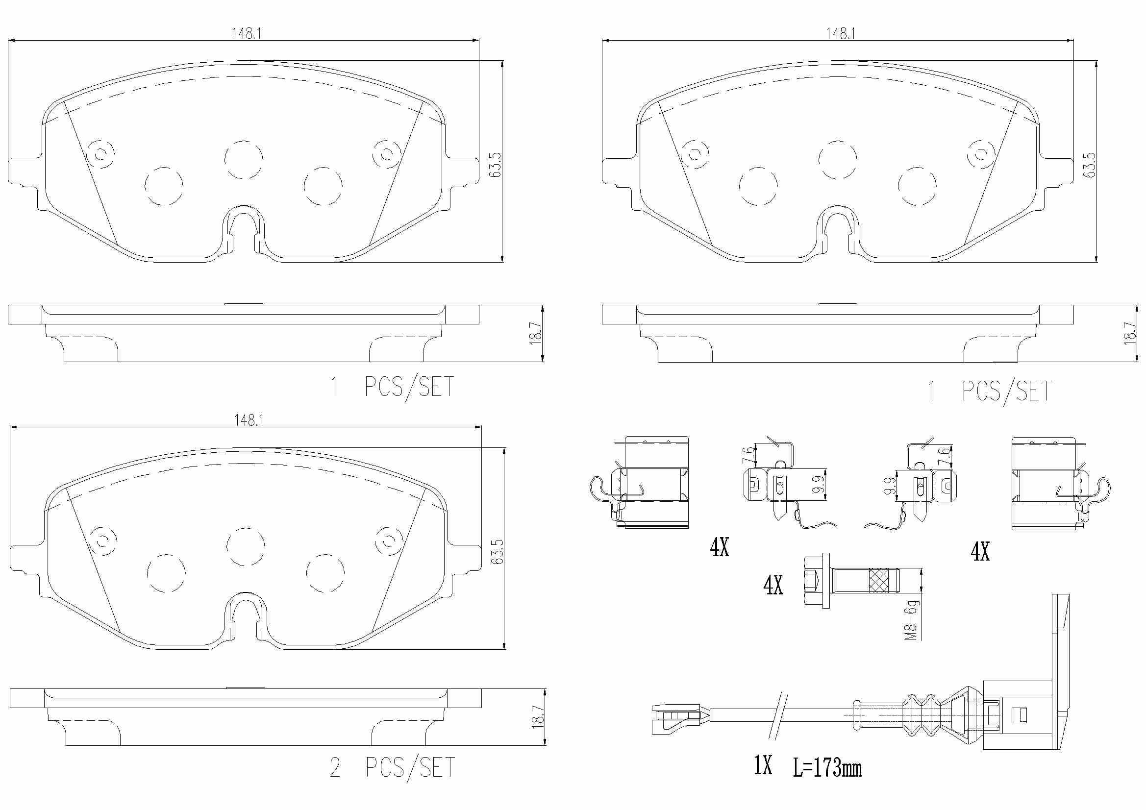 VW GOLF 110 TSI MK8 21-On (FRT) * 1 W/sensor - TecDoc Only
