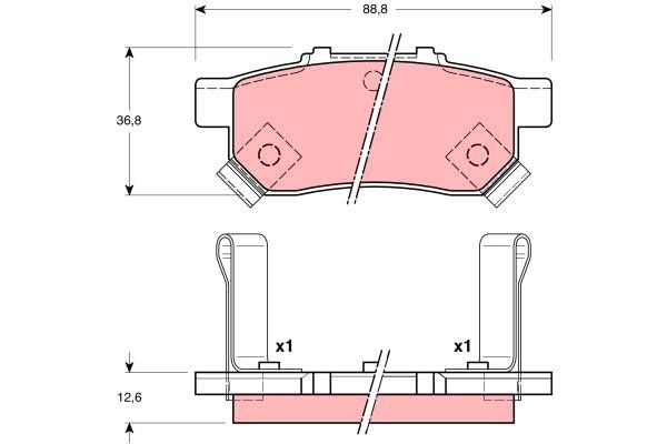 TRW DISC BRAKE PADS - TecDoc 1