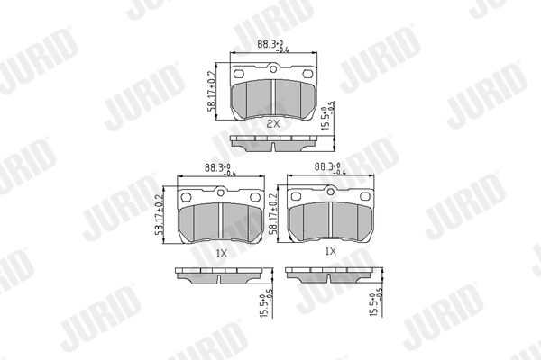 Brake Pad Set, disc brake 573393J