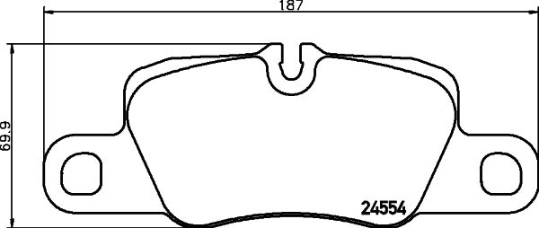 Комплект тормозных колодок, дисковый тормоз 8DB 355 015-651