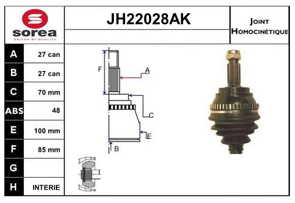 KIT CV JOINT AVEC KR012 - CX