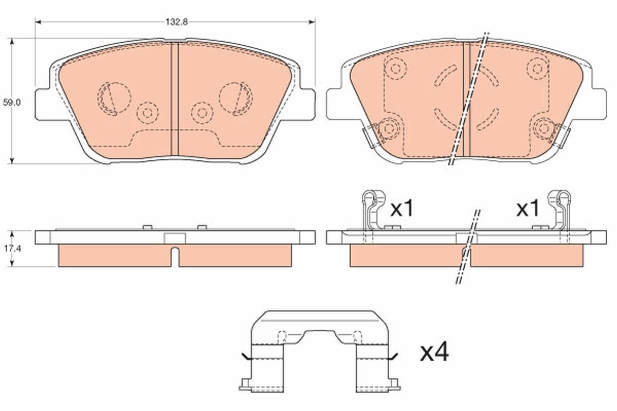 Brake Pad Set, disc brake GDB3540