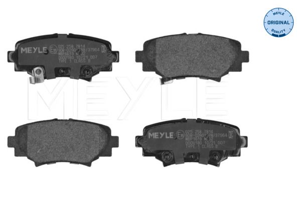 Brake Pad Set, disc brake 025 258 7814