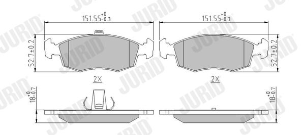 Brake Pad Set, disc brake 571974J