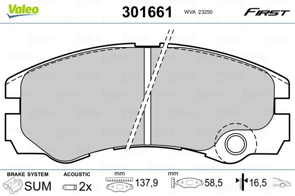 Brake Pad Set, disc brake 301661