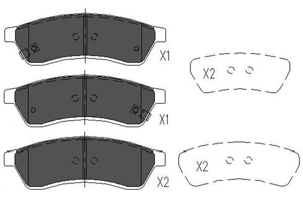 Brake Pad Set, disc brake KBP-1012