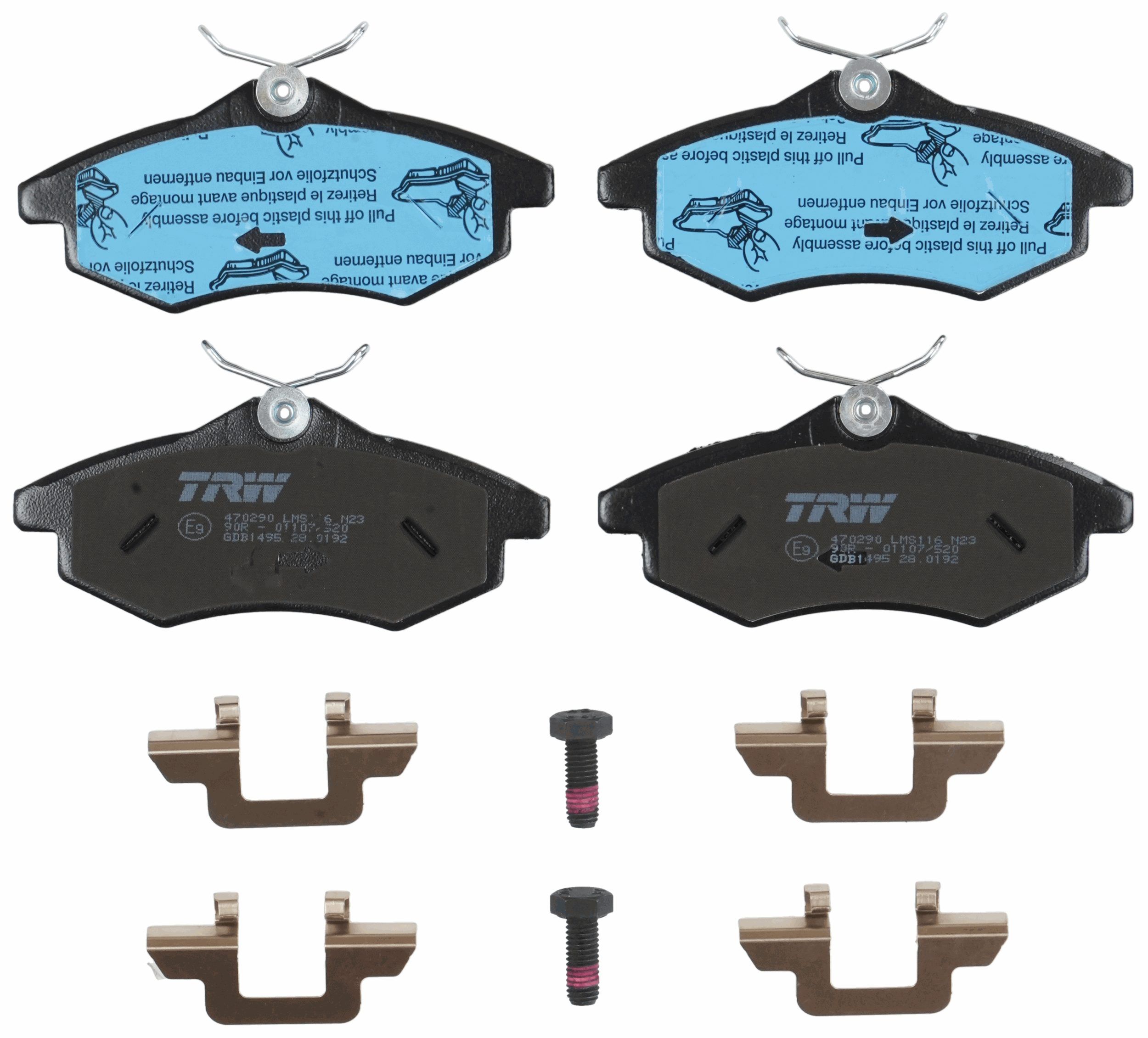 TRW DISC BRAKE PADS - TecDoc 2