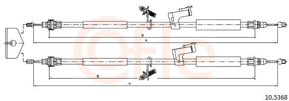 Cable Pull, parking brake 10.5368