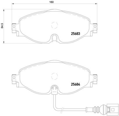 Brake Pad Set, disc brake P 85 126