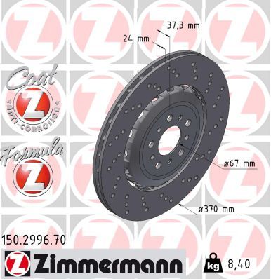 Zimmermann 150.2996.70 Bremsscheibe