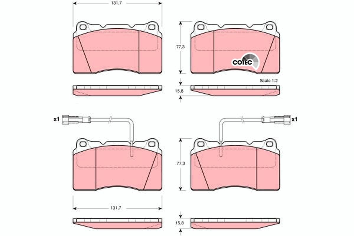 Brake Pad Set, disc brake GDB1363