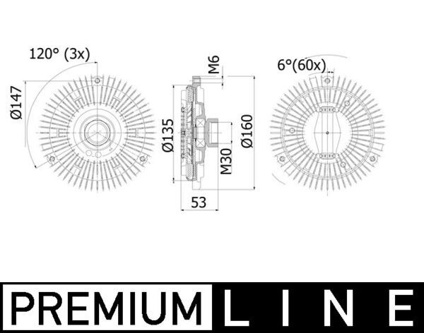 CFC 74 000P MAHLE BEHR *** PREMIUM LINE *** kuplung, hűtőventilátor