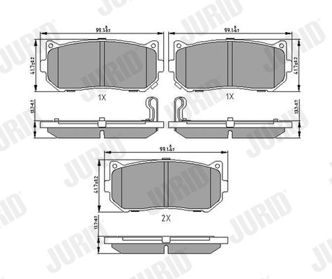 Brake Pad Set, disc brake 572556J