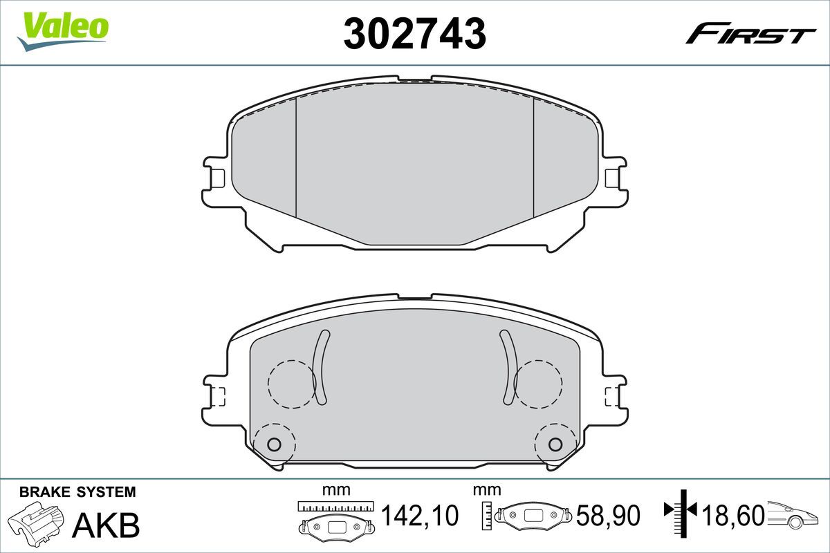 Brake Pad Set, disc brake 302743