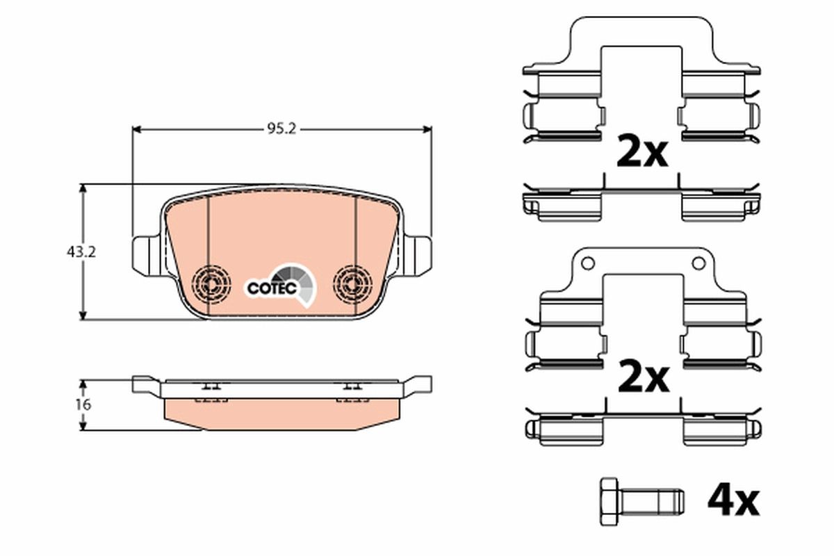 Brake Pad Set, disc brake GDB1708