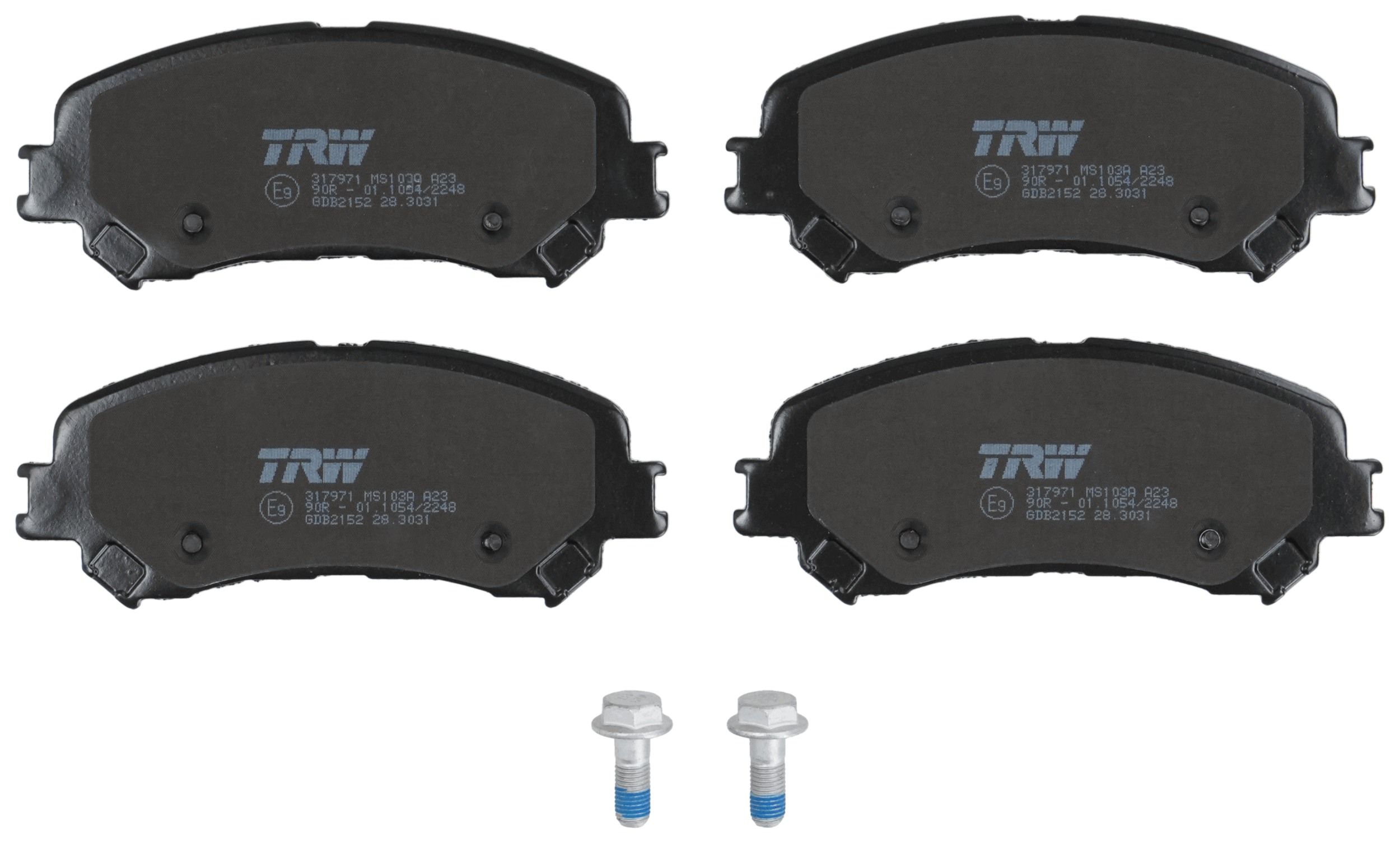TRW BRAKE PAD SET, DISC BRAKE - TecDoc 2