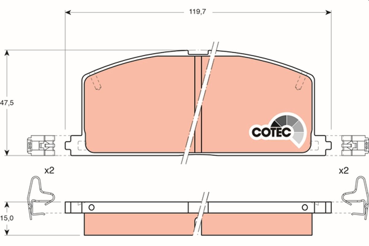 Brake Pad Set, disc brake GDB323