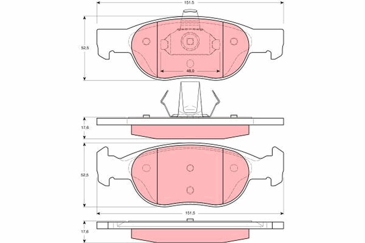 Brake Pad Set, disc brake GDB1382