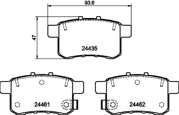 Brake Pad Set, disc brake 8DB 355 013-631