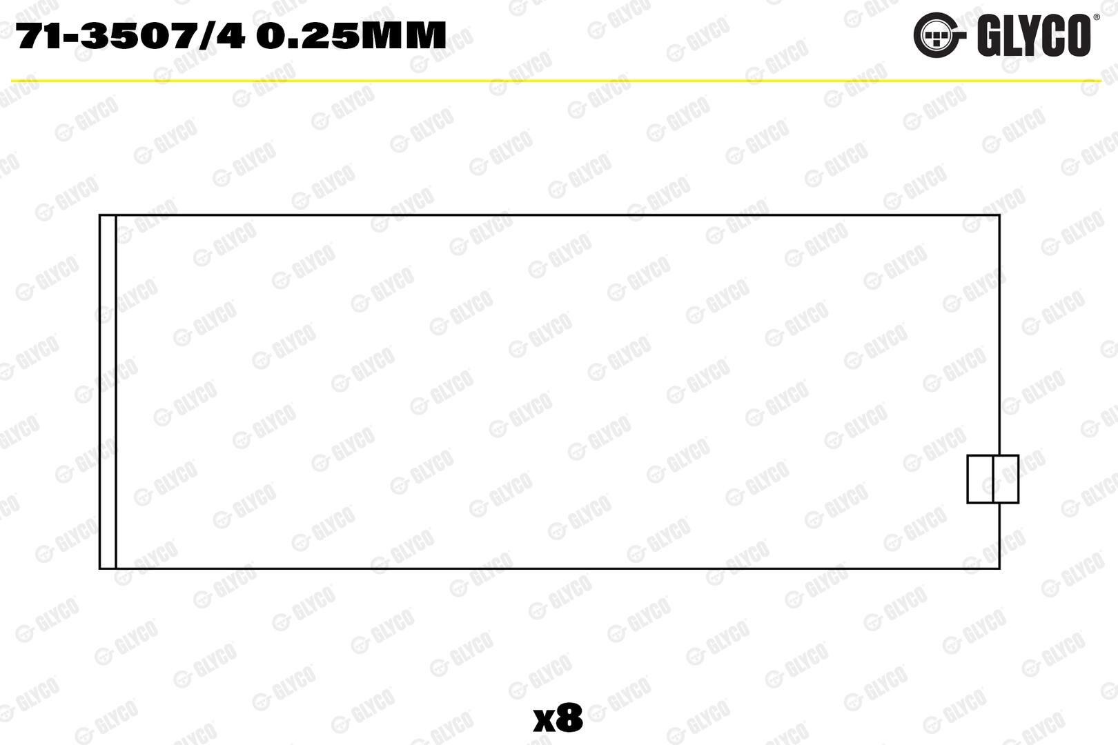 GLYCO 71-3507/4 0.25mm - Pleuellager