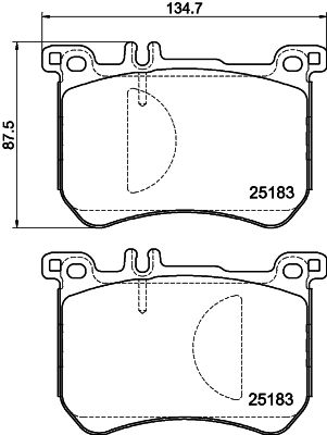 Brake Pad Set, disc brake 8DB 355 020-491