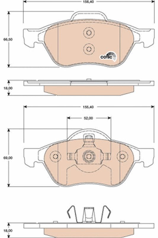 Brake Pad Set, disc brake GDB1787