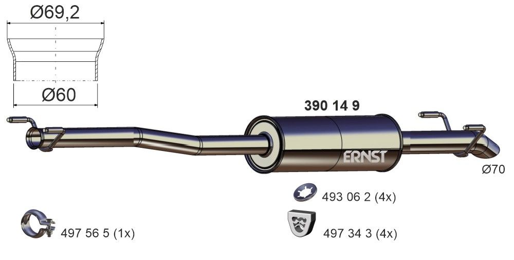 Mittelschalldämpfer