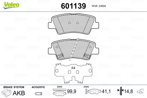 Brake Pad Set, disc brake 601139